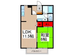 リヴ１号館の物件間取画像